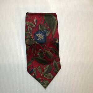 Wembley Red Floral Silk Classic Wide Men Necktie